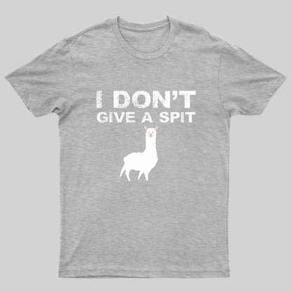 I Don't Give a Spit Funny Alpaca T-shirt - Geeksoutfit