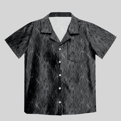 Lunar Surface Button Up Pocket Shirt - Geeksoutfit