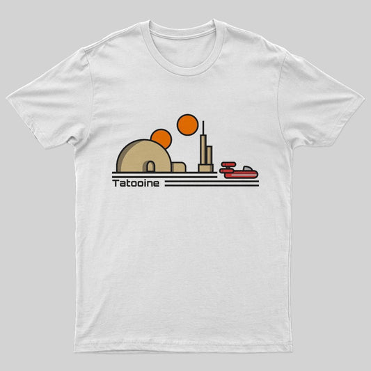 Tatooine Travel Poster T-Shirt - Geeksoutfit