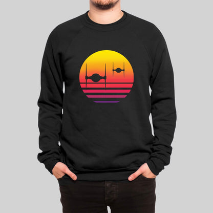Tie Fighter Sunset Sweatshirt - Geeksoutfit