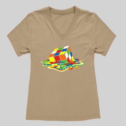 Magic Cube Colourful Women's V-Neck T-shirt