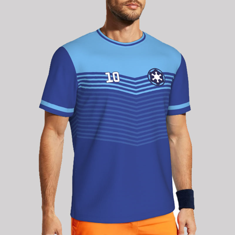 Personalized The Empire Blue Strips Soccer Jersey