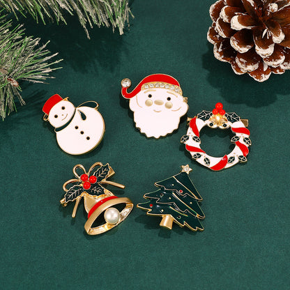 Christmas Cartoon Snowman Bells Pins