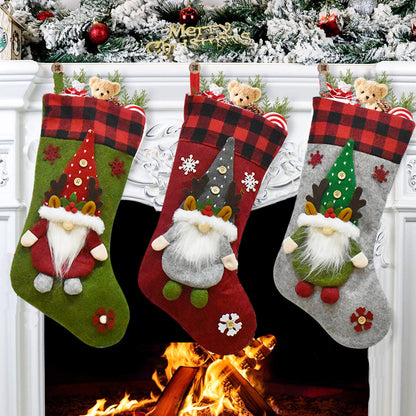 Faceless Bearded Doll Decorative Christmas Socks