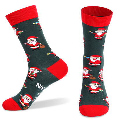 Men's Father Christmas Mid-Calf Socks