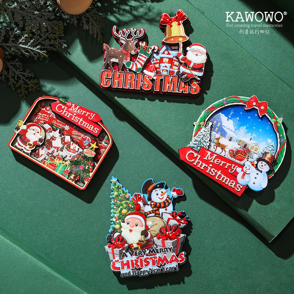 Christmas Snow Scene Magnetic Sticker