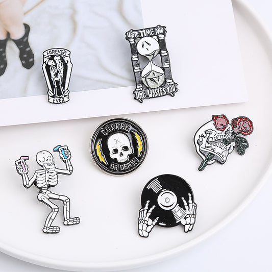 Halloween Funny Punk Skull Pins