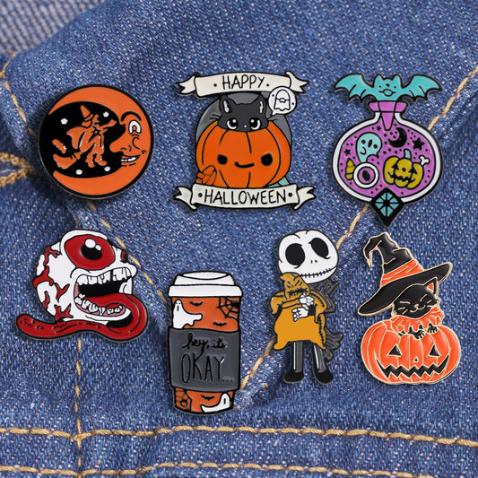 Cartoon New Halloween Punk Pins