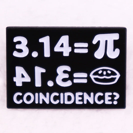 Funny Number Pie Coincidence Pins