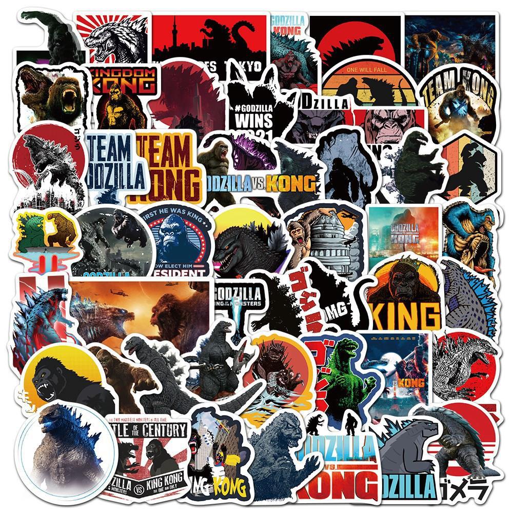 50 Movie Godzilla vs. Kong Doodles Computer Luggage Stickers