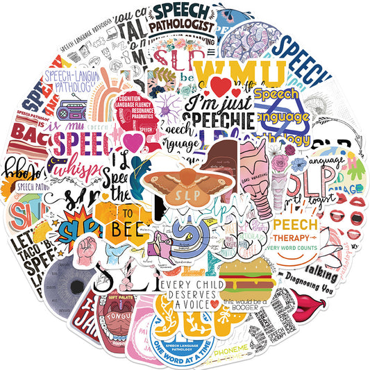 56 Speech Pathology Doodles Stickers