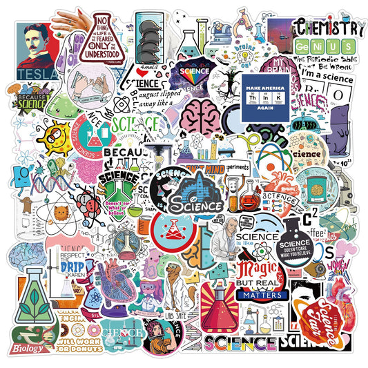 100 Pieces Laboratory Doodles Stickers