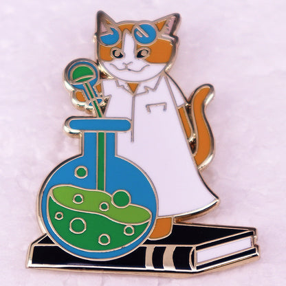 Cat Scientist Pins