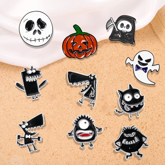 Halloween Pumpkin Skull Pins