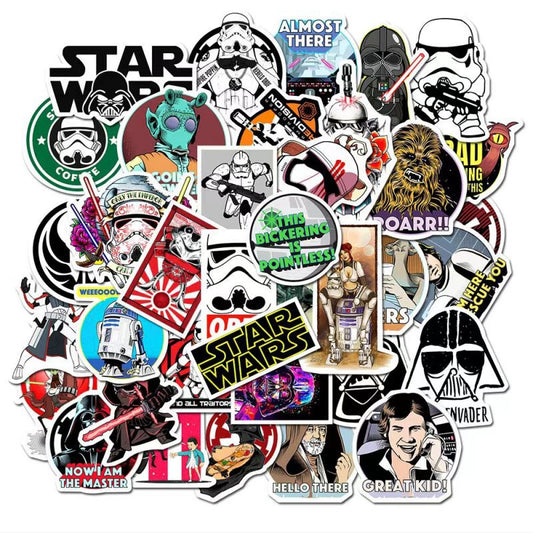 50 Star Wars Cartoon Doodles Stickers