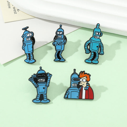 Creative Cartoon Robot Pins