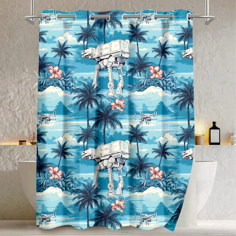 Imperial Walker Blue Hawaiian Beach Shower Curtain