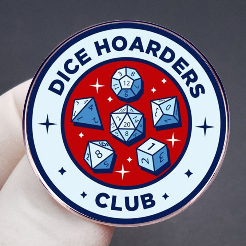 Dice Hoarding Club Pins