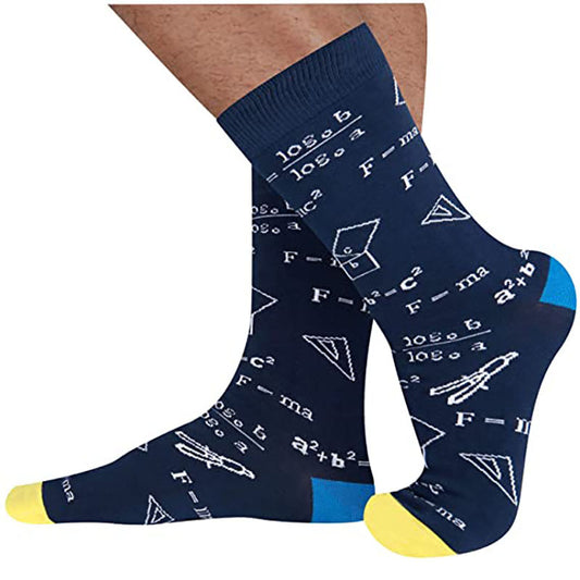 Colorful Math Prints Men's Socks