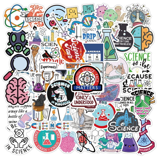 50 New Laboratory Doodles Computer Luggage Stickers