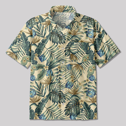 DND Banana Leaves Hawaiian Style Button Up Pocket Shirt