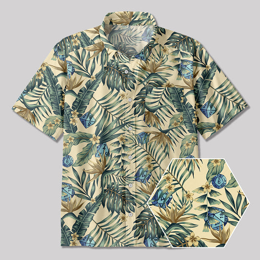 DND Banana Leaves Hawaiian Style Button Up Pocket Shirt