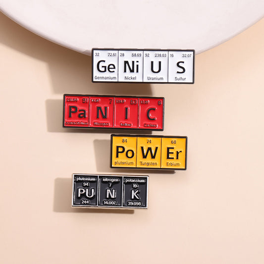 New Chemical Element Letters Pins