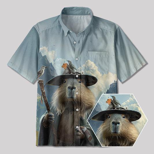 Magic Capibala Button Up Pocket Shirt