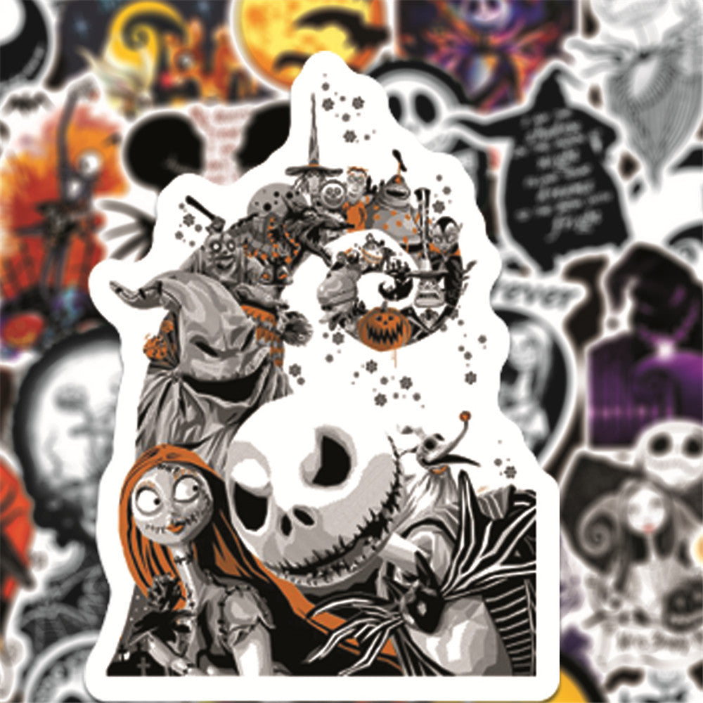 50 Halloween Scary Doodles Computer Luggage Stickers