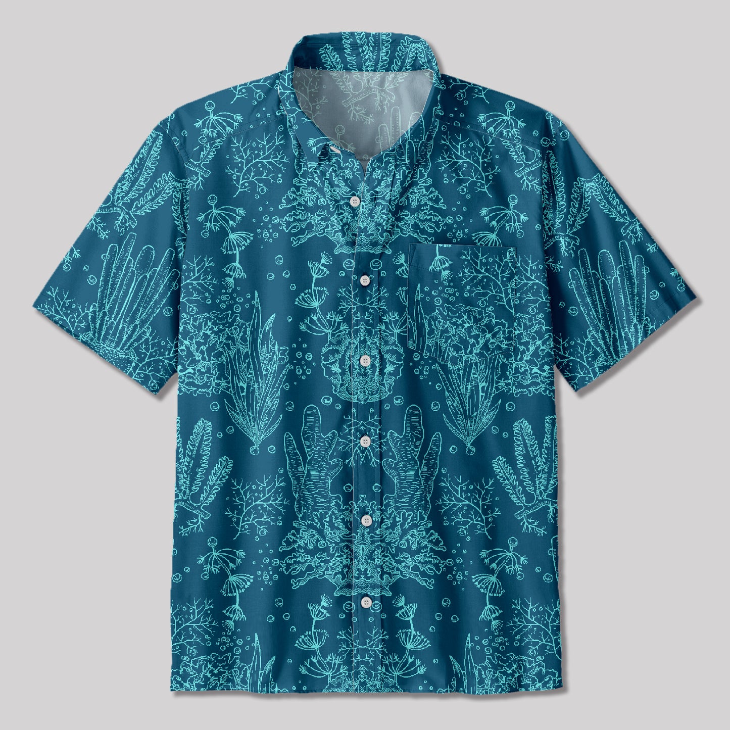 Seabed Algae Button Up Pocket Shirt