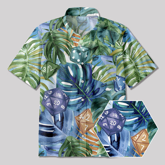 Hawaiian Leaves DND Button Up Pocket Shirt