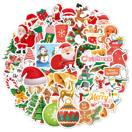50 Christmas Decorations Stickers
