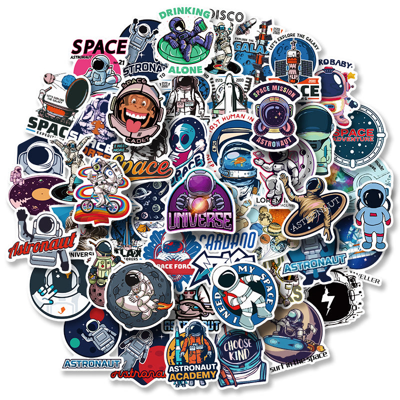 50 Tablets Space Planet Astronaut Stickers