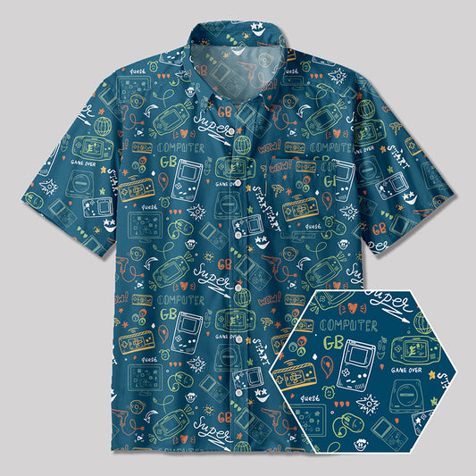 Game Boy Button Up Pocket Shirt