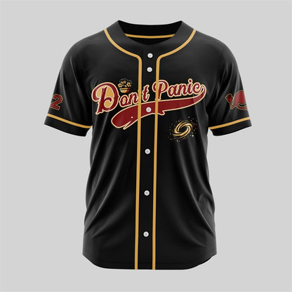 Personalized Don't Panic Infinity Baseball Jersey