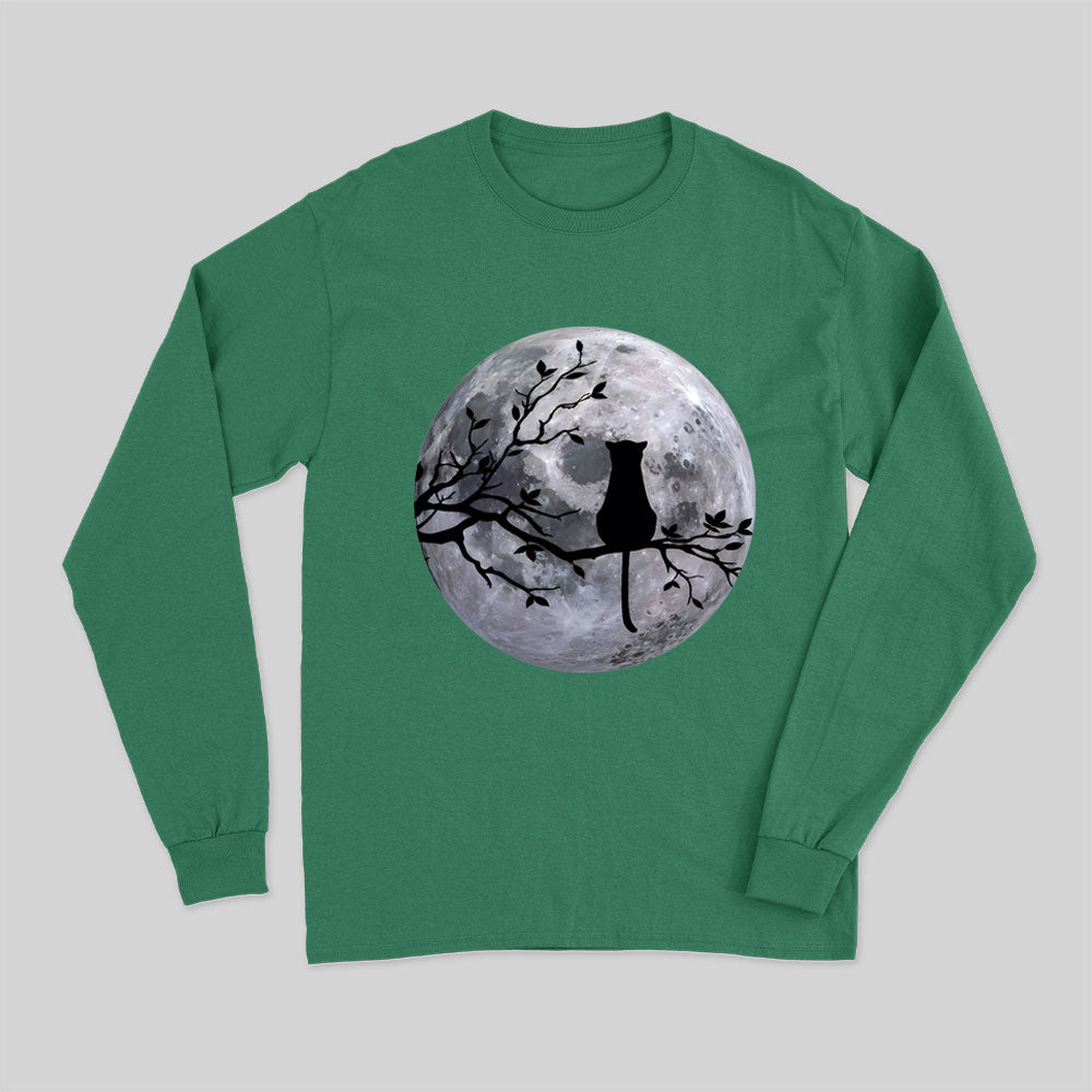 The Cat and the Moon Long Sleeve T-Shirt