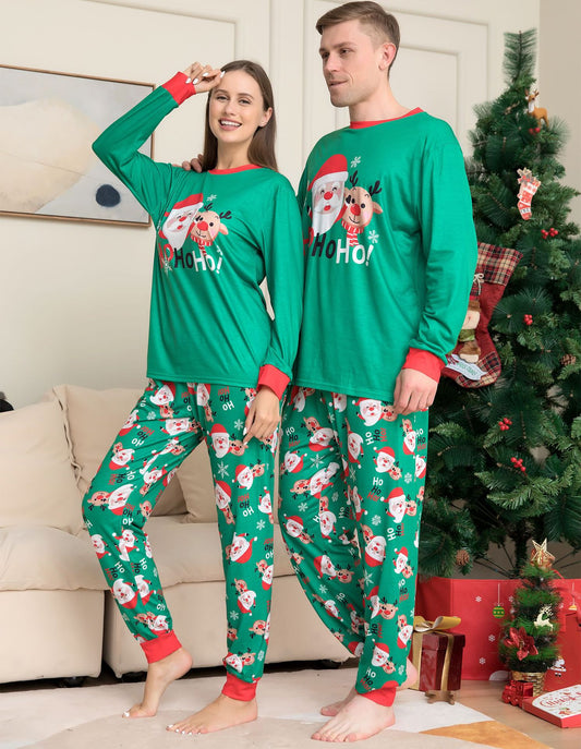 Ho Ho Ho Santa Claus Christmas Pajamas Set