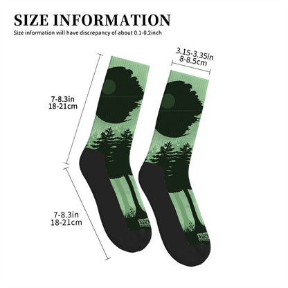 Aircraft Forest Silhouette Green Men's Socks