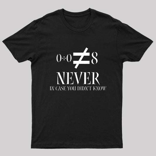 Never in Case You Didn't Know Geek T-Shirt