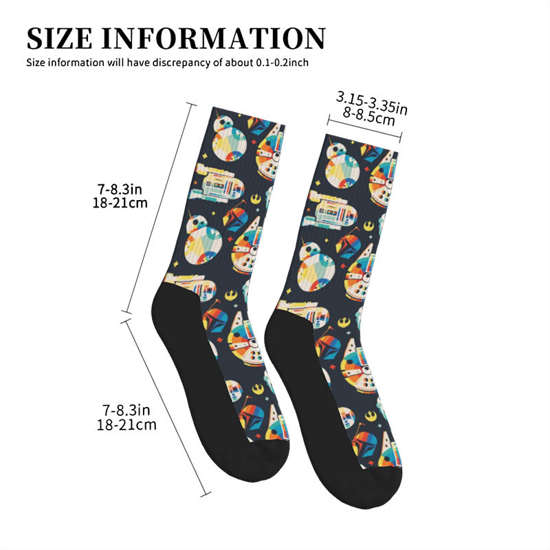 Colorful Spaceship Men's Socks