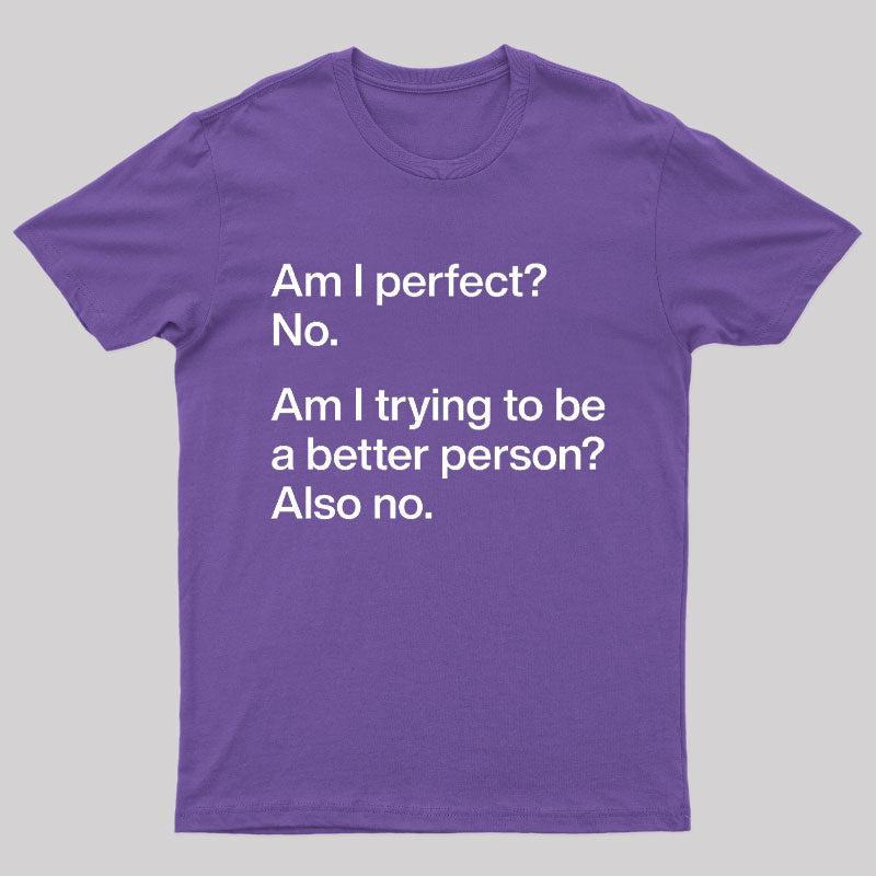 Am I Perfect No Geek T-Shirt