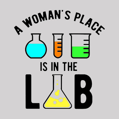 A Woman's Place is in The Lab Women's V-Neck T-shirt