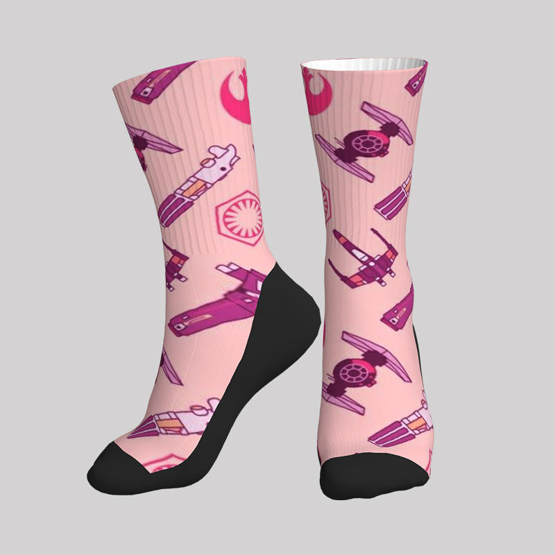 Pink Aircraft Men's Socks