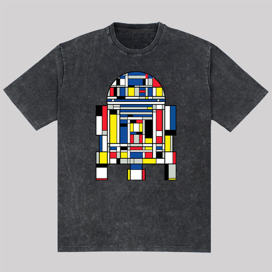 R2D2 Mondrian Washed T-Shirt