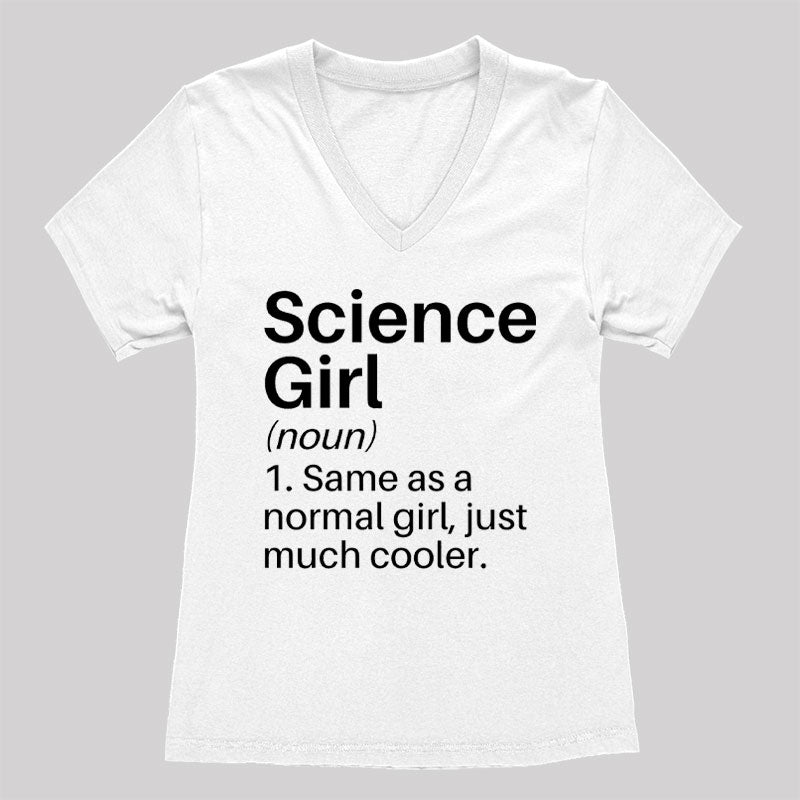 Science Girl Funny Definition Women's V-Neck T-shirt