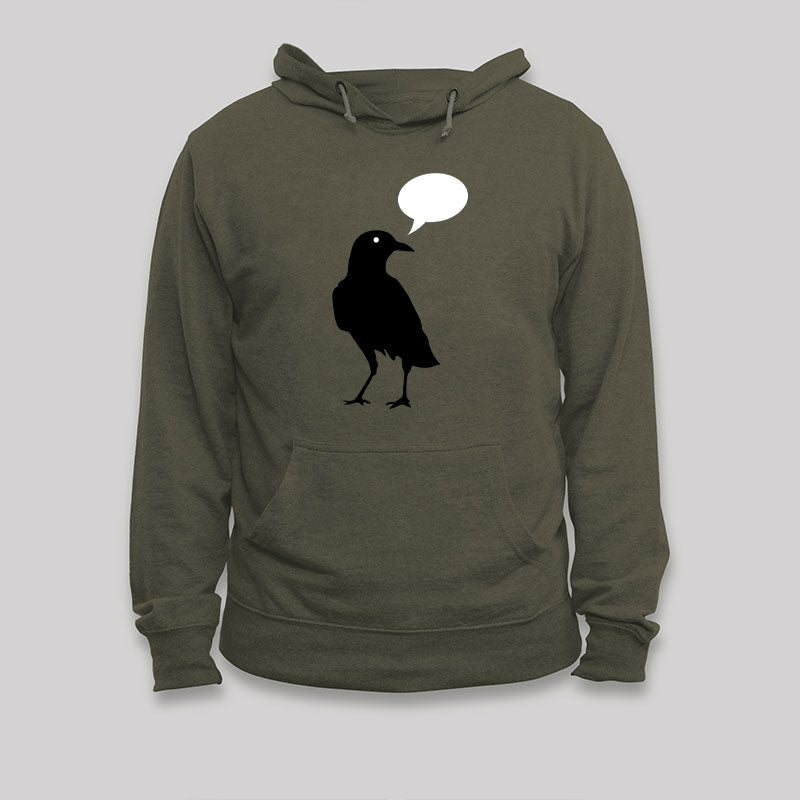 Quoth A Edgar Allen Poe Raven Poem Literary Reference Hoodie