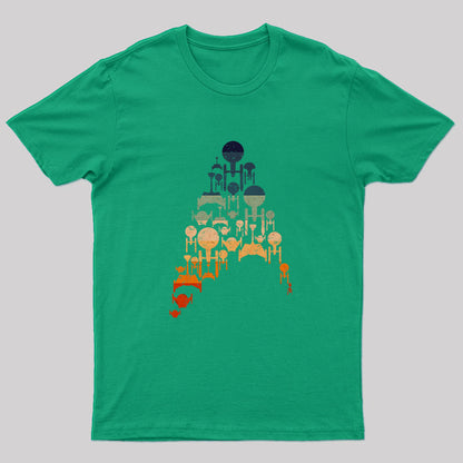 Retro Cosmic Voyage Nerd T-Shirt