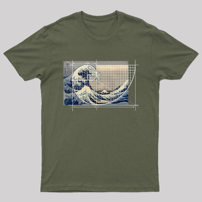 Hokusai Meets Fibonacci Geek T-Shirt