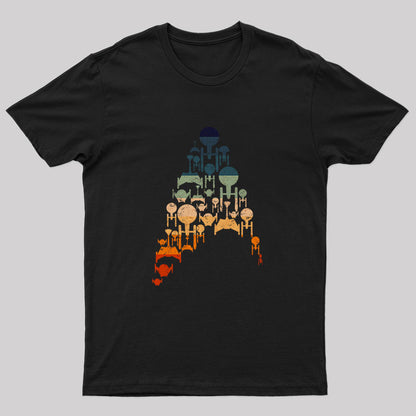 Retro Cosmic Voyage Nerd T-Shirt