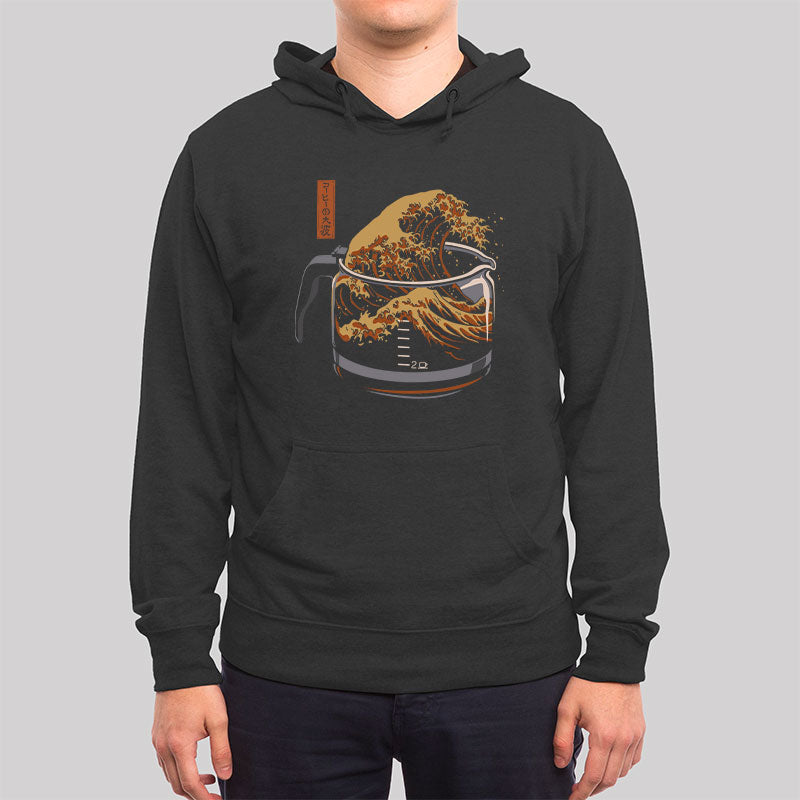 The Great Wave of Coffee Hoodie